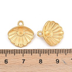 304ステンレススチールペグベイル  鉛フリー＆カドミウムフリー  イオンプレーティング（ip）  シェル  18KGP本金メッキ  16x15.5x3mm  穴：1.6mm  ピン：1mm&nbsp;STAS-H241-22G