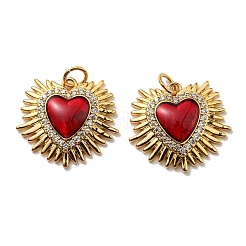 Rack Plating Brass Grade AAA Cubic Zirconia Pendants&nbsp;KK-D026-28G