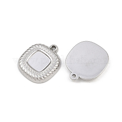 304 Stainless Steel Pendant Cabochon Settings&nbsp;STAS-L303-34P