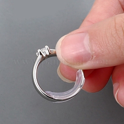 8個8サイズプラスチックインビジブルリングサイズアジャスター  透明  1.8~2x0.4~1.2x0.3~0.4cm&nbsp;TOOL-K011-01