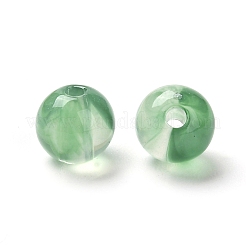 ジェイド風アクリルビーズ  ラウンド  ミディアムシーグリーン  8mm  穴：1.8mm  約188個/50g&nbsp;X1-MACR-G066-01E