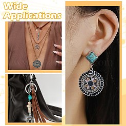 6Pcs 6 Styles Bohemian Alloy with Dyed Natural Gemstone Pendants and Alloy Enamel Pendants&nbsp;FIND-CJ0005-90