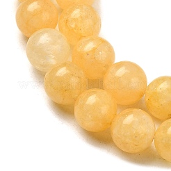 天然染め白翡翠ビーズ連売り  ラウンド  ゴールド  8.5mm  穴：0.8mm  約45~46個/連  14.69''~15.04''（37.3~38.2センチメートル）&nbsp;G-M402-C03-25