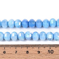 Anti-Tarnish Electroplate Glass Beads Strands&nbsp;GLAA-T025-8mm-19J