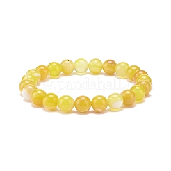 天然メノウ ラウンド ビーズ ストレッチ ブレスレット  女性のためのアクセサリー用原石のアクセサリー  ミックスカラー  内径：2インチ（5.1cm）  ビーズ：8.5mm&nbsp;BJEW-JB08396