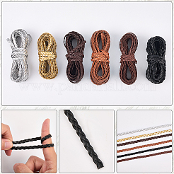 5M 3-Ply PU Leather Braided Cord&nbsp;LC-GF0001-12D