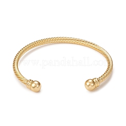 Classic Rack Plating Brass Cuff Bangles&nbsp;X-BJEW-E071-10G