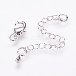 Long-Lasting Plated Brass Chain Extender&nbsp;KK-F711-09P