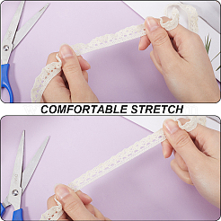 7.5 Yards Polyester Elastic Lace Trim&nbsp;OCOR-GF0003-51C