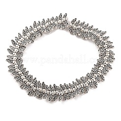 チベット風翼の合金ビーズ連売り  無鉛の  アンティークシルバー  4.5x14x3.5mm  穴：2mm  約59個/連  8インチ&nbsp;X-TIBEB-O007-22-LF