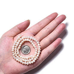 Natural Cultured Freshwater Pearl Beads Strands&nbsp;PEAR-N013-04B