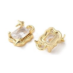 Brass Micro Pave Cubic Zirconia Charms&nbsp;KK-F872-08G