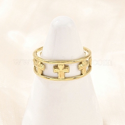 304 Stainless Steel Cuff Open Rings for Women&nbsp;RJEW-A102-06G