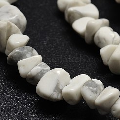 さざれ石の天然のハウライトビーズ連売り  5~8x5~8mm  穴：1mm  80~81cm&nbsp;G-N0134-11