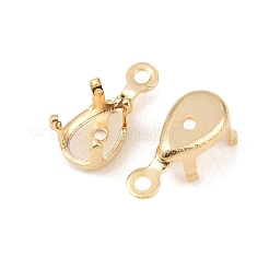 Brass Sew on Prong Settings&nbsp;KK-C163-13A-G
