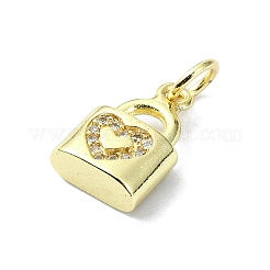 Brass Micro Pave Claer Cubic Zirconia Charms&nbsp;KK-H475-50G-09