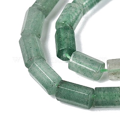 天然石グリーンアベンチュリンビーズ連売り  六角柱  5~7.5x3.5~4.5mm  穴：0.6~0.8mm  約57~64個/連  14.76~15.55インチ（37.5~39.5cm）&nbsp;GG-N002-01A-23