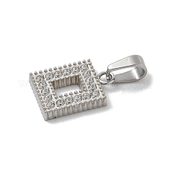 Ion Plating(IP) 304 Stainless Steel Micro Pave Cubic Zirconia Pendants&nbsp;STAS-Z107-06P-04