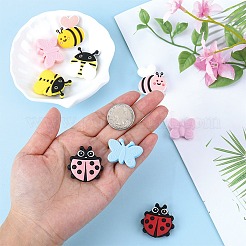 10 個 10 スタイルのシリコン焦点ビーズ  ミックスカラー  20~31x25~28x6.5~8.5mm  穴：2~3.5mm  1個/スタイル&nbsp;SIL-SZ0002-29