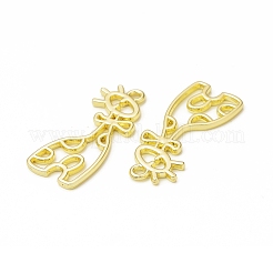 Rack Plating Alloy Giraffe Open Back Bezel Pendants&nbsp;FIND-G052-45LG