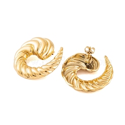 Ion Plating(IP) 304 Stainless Steel Stud Earrings for Women&nbsp;EJEW-P279-53G