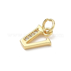 Brass Micro Pave Cubic Zirconia Charms&nbsp;KK-I382-03G-V