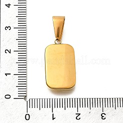 304ステンレスペンダント  文字チャーム付きの長方形  18KGP本金メッキ  文字Z  22x12.5x4mm  穴：8x4mm&nbsp;STAS-S161-01Z-G