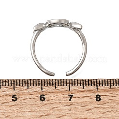 Brass Open Cuff Rings for Women&nbsp;RJEW-K322-01P