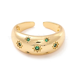 Cubic Zirconia Star Cuff Ring&nbsp;RJEW-P026-06G