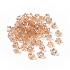 電気メッキガラスビーズ  朝顔  ゴールデンロッド  8.5x8x5.5mm  穴：1mm&nbsp;EGLA-I012-A04