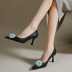 Flower Imitation Leather Shoe Decoration&nbsp;AJEW-WH20020-341E