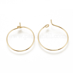 Brass Hoop Earrings Findings&nbsp;KK-S341-85