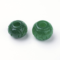 Natural Myanmar Jade/Burmese Jade European Beads&nbsp;G-E418-10