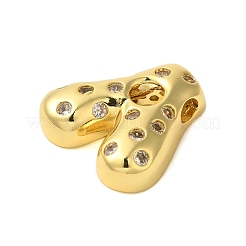 Rack Plating Brass Micro Pave Clear Cubic Zirconia Perdants&nbsp;KK-C067-11G-A