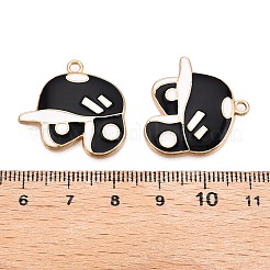 Rack Plating Alloy Enamel Pendants&nbsp;ENAM-N056-388KCG-01