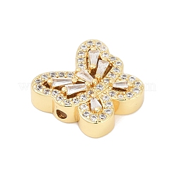 Brass Micro Pave Cubic Zirconia Beads&nbsp;KK-H203-06G