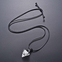 Natural Quartz Crystal Cone Pendant Necklace&nbsp;NJEW-Q313-001A