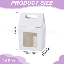 Rectangle Paper Gift Bags with Window&nbsp;CON-WH0088-85C