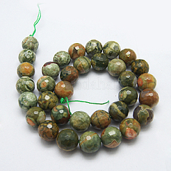 Natural Rhyolite Jasper Beads Strands&nbsp;G-G213-4mm-25