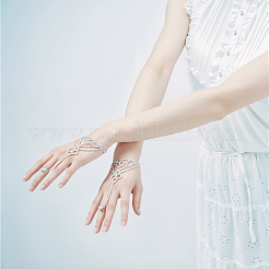 2Pcs Crystal Rhinestone Tennis Ring Bracelet&nbsp;BJEW-CN0001-18