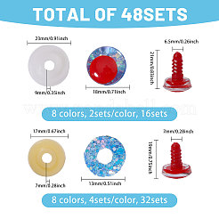 Plastic Craft Safety Eyes&nbsp;DIY-WH0899-737B