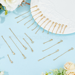 24Pcs 6 Style Brass Cable Chain Extender&nbsp;KK-GO0001-54
