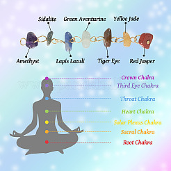 DIY Chakra Gemstone Earring Making Kits&nbsp;DIY-TA0009-02