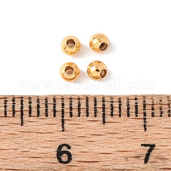真鍮ビーズ  ラウンド  ラックめっき  長持ちメッキ  カドミウムフリー＆鉛フリー  24KGP本金メッキ  2.5mm  穴：1mm&nbsp;KK-C157-01A-G