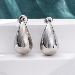 Teardrop Brass Stud Earrings&nbsp;EJEW-Q015-20A-P