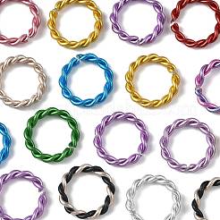 44個11色のアルミクイックリンクコネクター  ツイストラウンドリング  ミックスカラー  24~24.5x3.5~4mm  内径：17~17.5mm  4個/カラー&nbsp;ALUM-FS0001-01