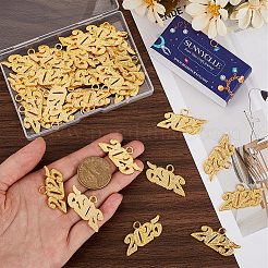 高品質のネックレス合金アクセサリー40個  数2025  ゴールドカラー  18x33x2mm  穴：3mm  40個/セット&nbsp;FIND-SC0012-17G