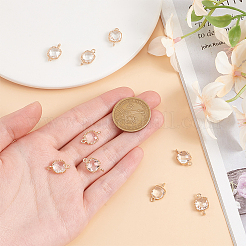 10Pcs Brass Crystal Rhinestone Connector Charms&nbsp;KK-GO0002-17