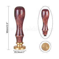 DIY Letter Scrapbook Brass Wax Seal Stamps and Wood Handle&nbsp;AJEW-P068-B06