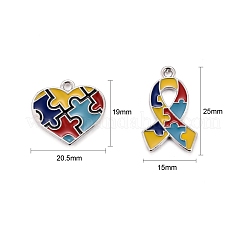 8Pcs 2 Style Enamel Alloy Pendants&nbsp;ENAM-LS0001-09P